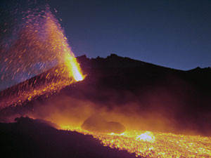 Eruption of the Volcano Etna